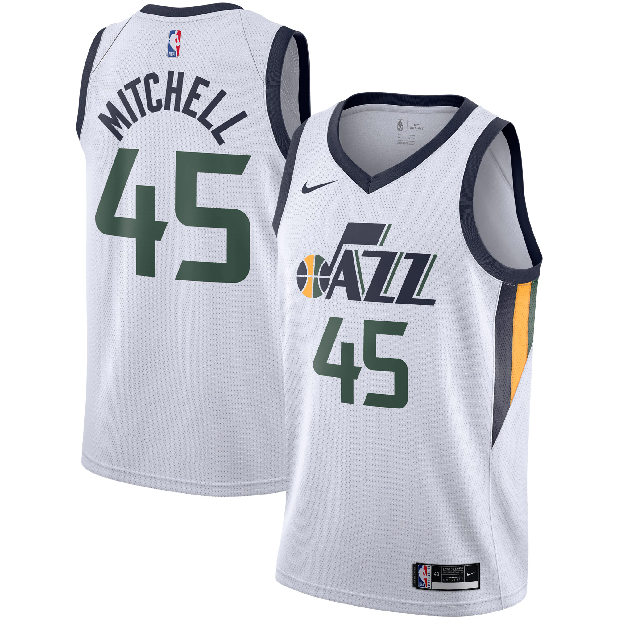Donovan Mitchell Utah Jazz 2020/21 Swingman Jersey - White - Association Edition