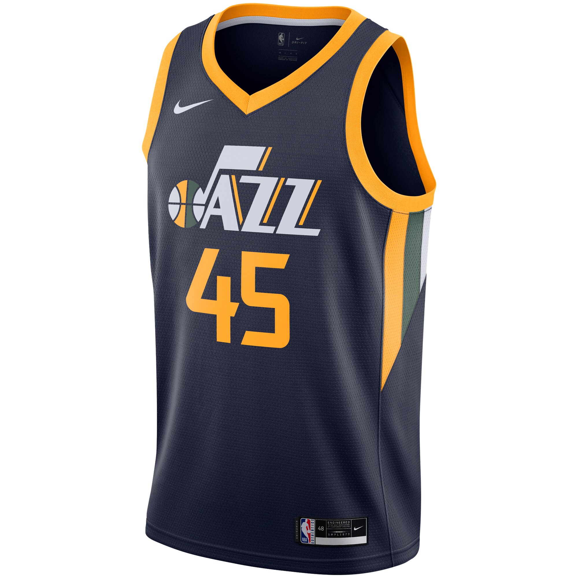 Alternative view of Donovan Mitchell Utah Jazz 2020/21 Swingman Jersey – Navy – Icon Edition