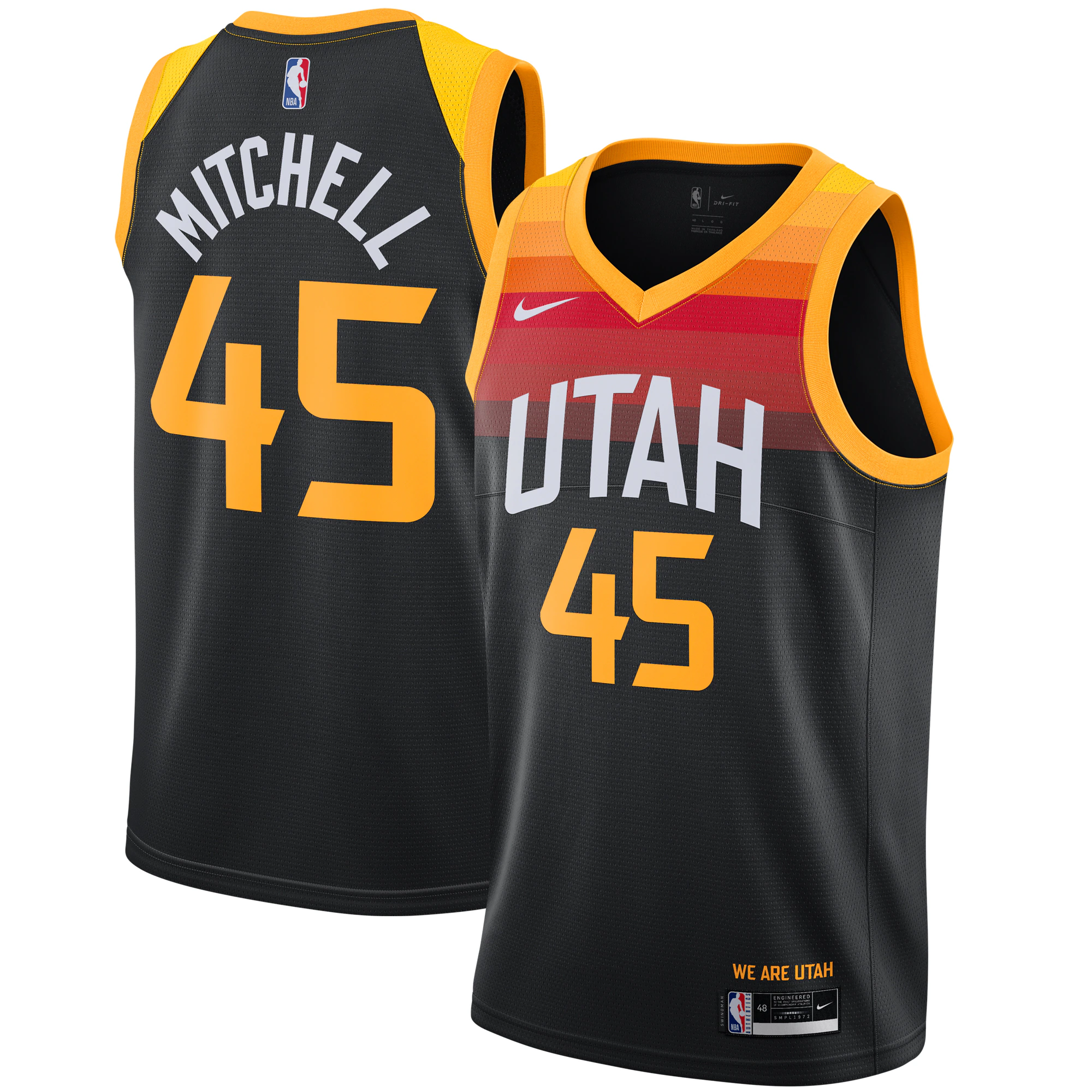 Donovan Mitchell Utah Jazz 2021/22 Swingman Player Jersey Black - City Edition