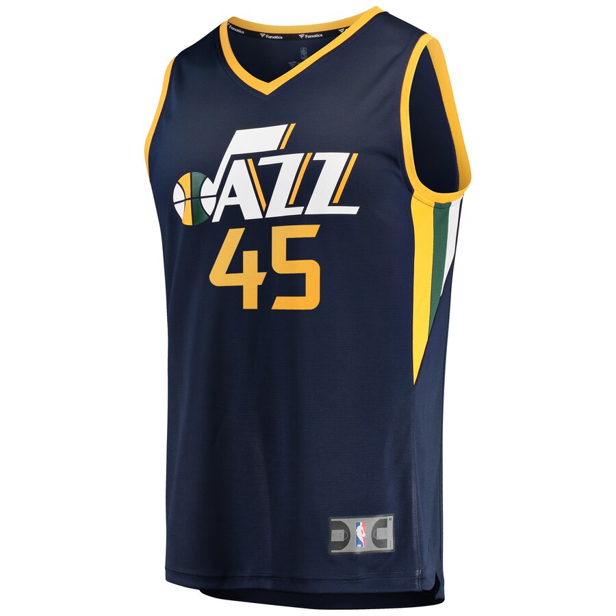 Alternative view of Donovan Mitchell Utah Jazz Fanatics Branded Fast Break Replica Player Jersey - Icon Edition - Navy