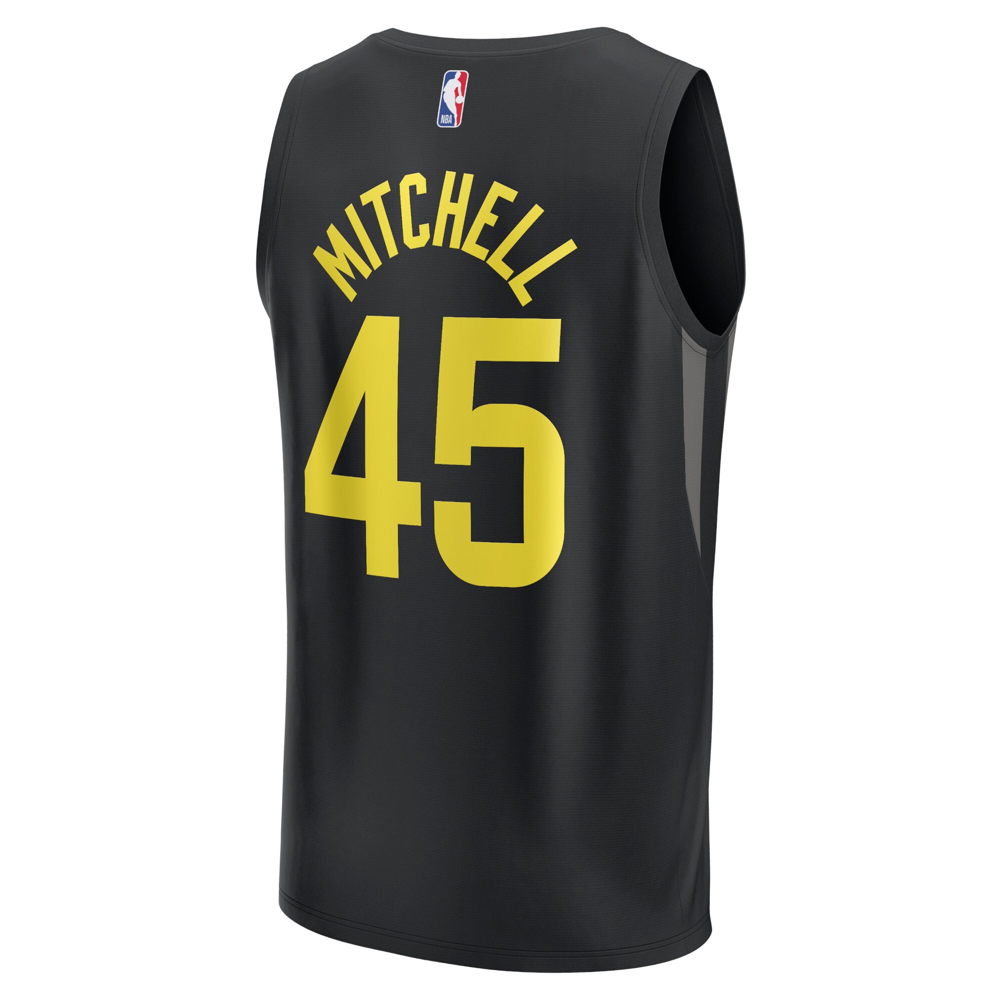 Alternative view of Donovan Mitchell Utah Jazz Fanatics Fast Break Replica Player Jersey - Statement Edition - Black