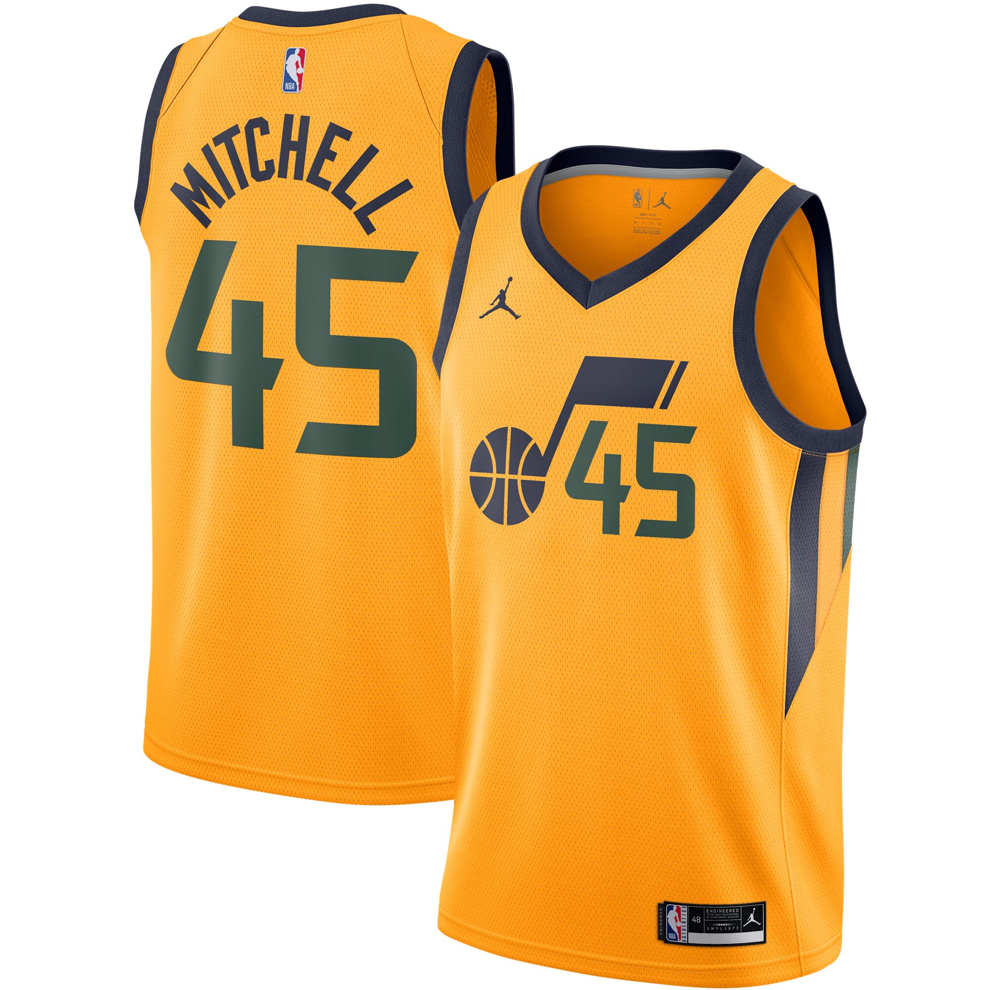 Donovan Mitchell Utah Jazz Jordan Brand 2020/21 Swingman Jersey – Statement Edition – Gold
