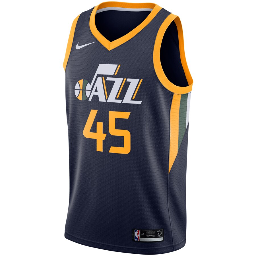Alternative view of Donovan Mitchell Utah Jazz Replica Swingman Jersey - Icon Edition - Navy