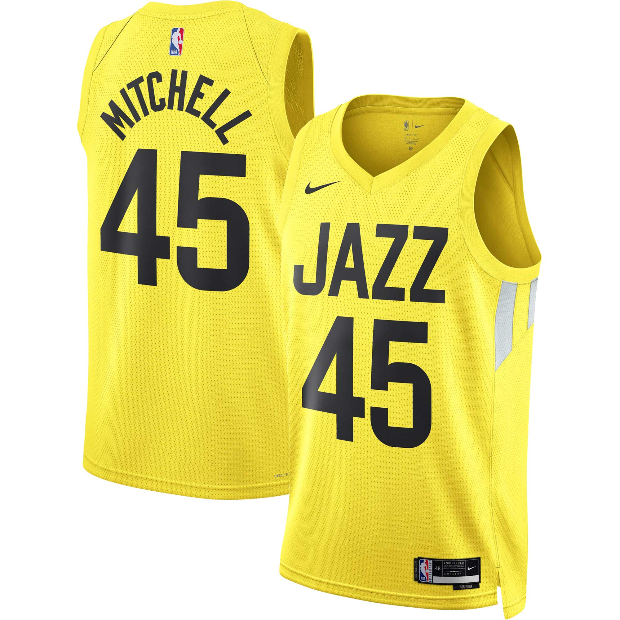 Donovan Mitchell Utah Jazz Unisex Swingman Jersey – Icon Edition – Gold