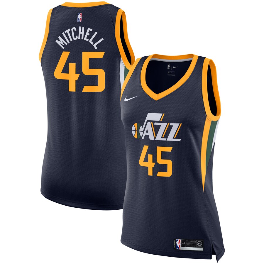 Donovan Mitchell Utah Jazz Women's Finished Swingman Jersey - Icon Edition - Navy