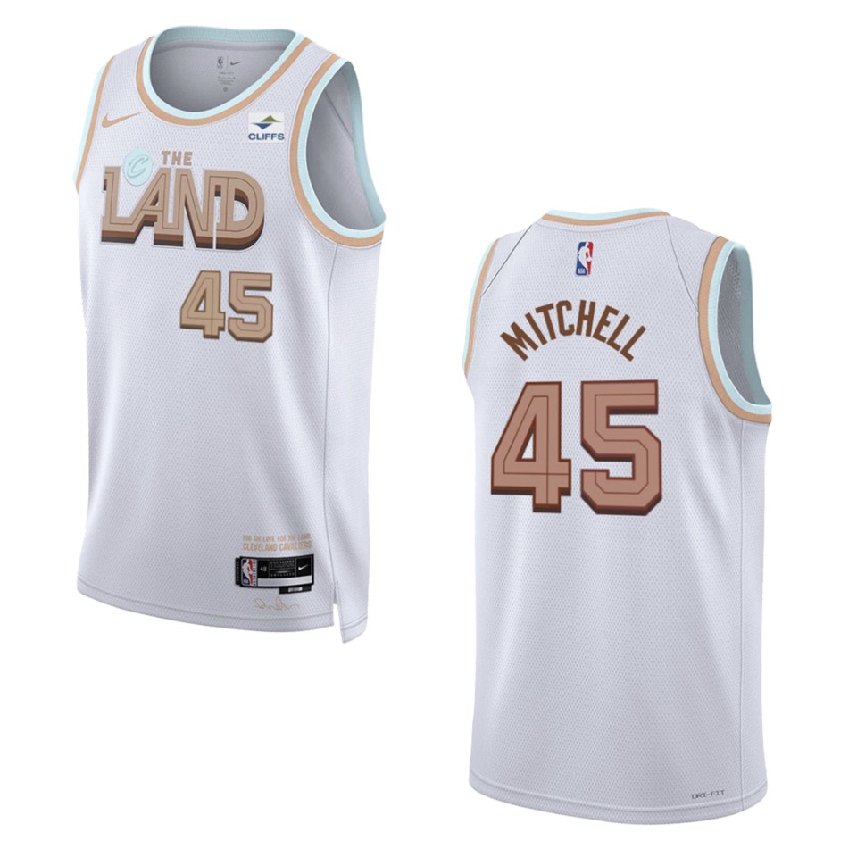Donovan Mitchell White City Edition 2022-23 Cleveland Cavaliers Swingman Jersey