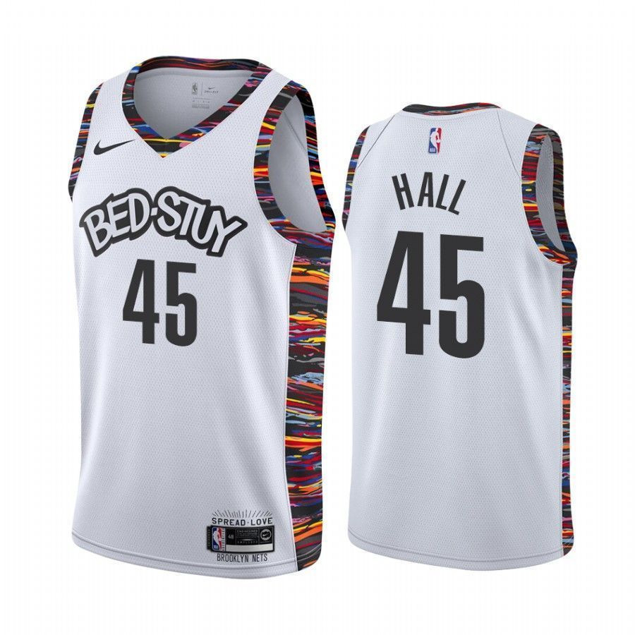 Donta Hall Brooklyn Nets White City Biggie Jersey - JS504 