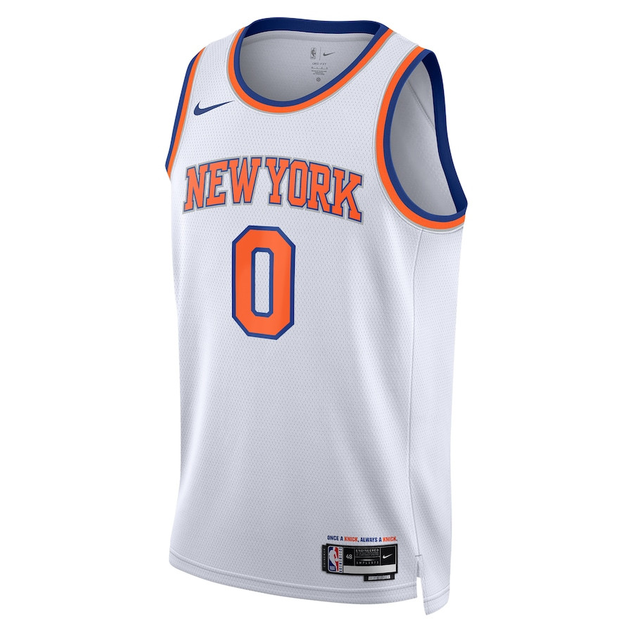 Alternative view of Donte DiVincenzo 0 New York Knicks Unisex Swingman Jersey - Association Edition - White - JS726 