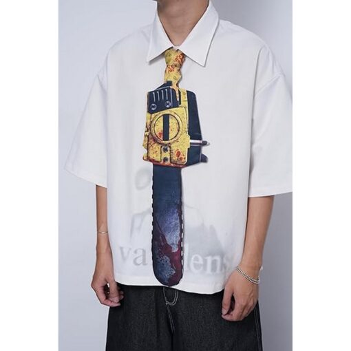 Machines Ties - Chainsaw Tie, Novelty Tie, Tie Accessories Holiday Gift. - Image 3