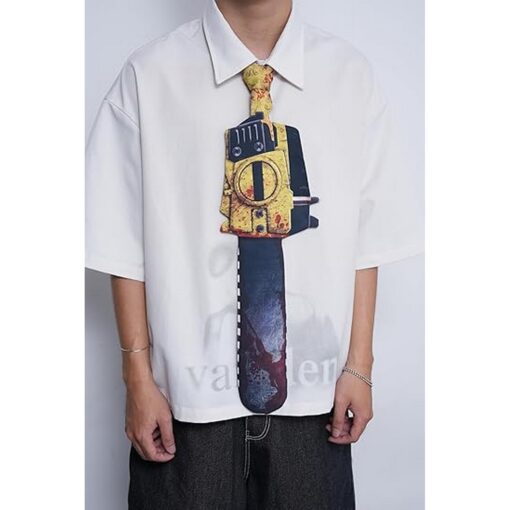 Machines Ties - Chainsaw Tie, Novelty Tie, Tie Accessories Holiday Gift. - Image 2