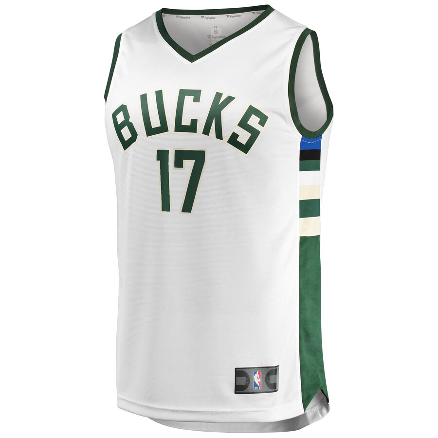 Alternative view of Dragan Bender Milwaukee Bucks Fanatics Branded Fast Break Replica Player Jersey White - Association Edition