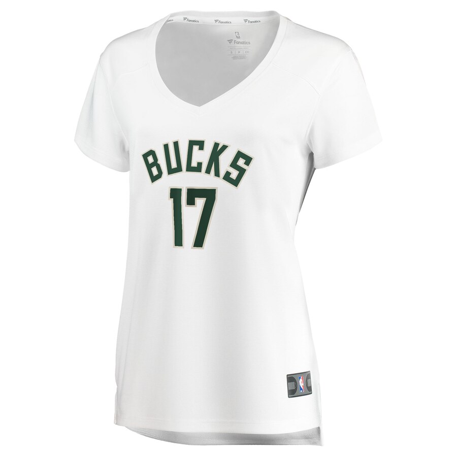 Alternative view of Dragan Bender Milwaukee Bucks Fanatics Branded Women's Fast Break Replica Jersey White - Association Edition