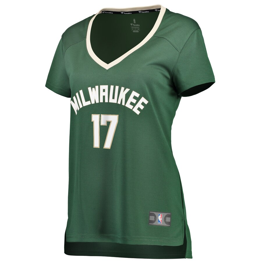 Alternative view of Dragan Bender Milwaukee Bucks Fanatics Branded Women's Fast Break Replica Player Jersey - Icon Edition - Hunter Green