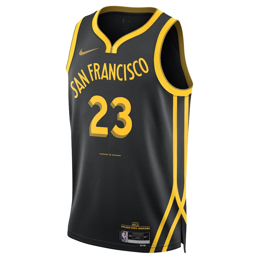 Alternative view of Draymond Green 23 Golden State Warriors 2023/24 Swingman Jersey - City Edition - Unisex Black - JS486 