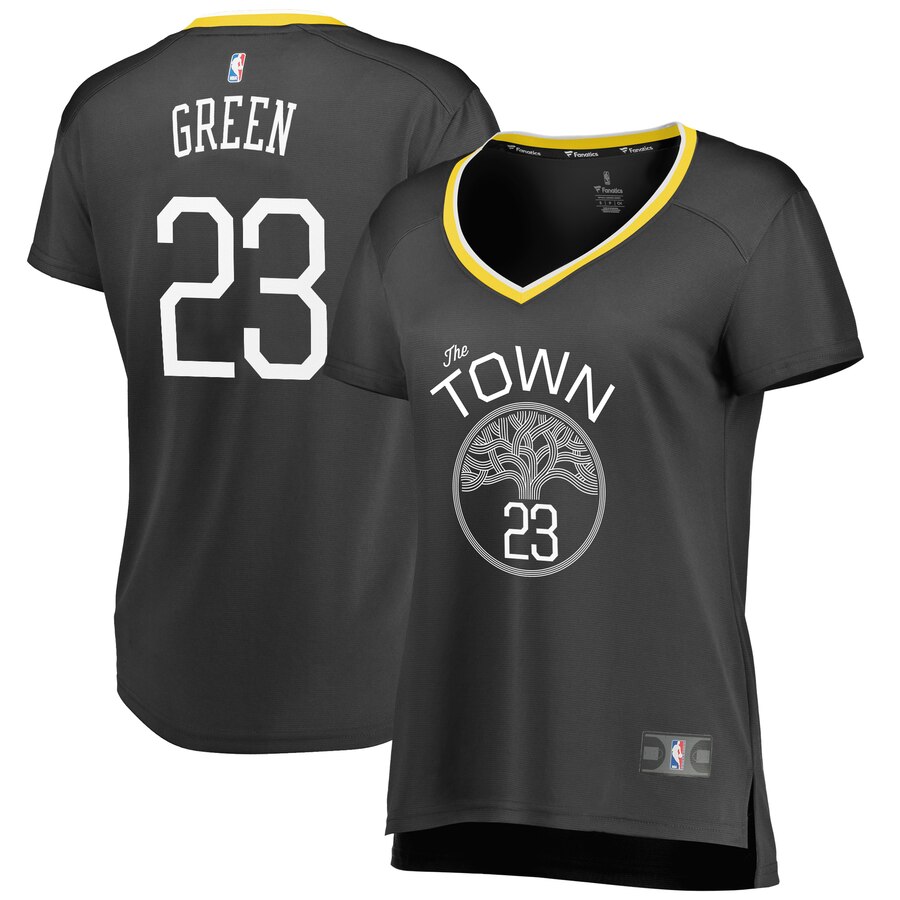 Draymond Green Golden State Warriors Fanatics Branded Women's Fast Break Replica Player Jersey - Statement Edition - Black