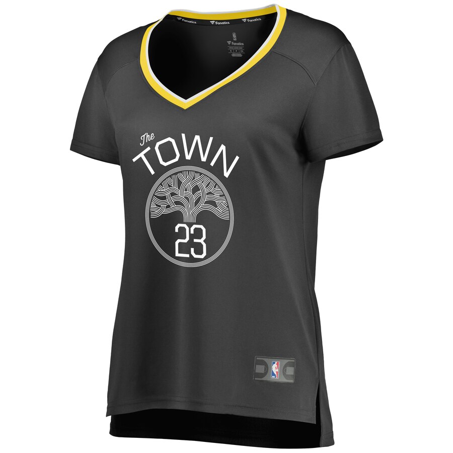 Alternative view of Draymond Green Golden State Warriors Fanatics Branded Women's Fast Break Replica Player Jersey - Statement Edition - Black