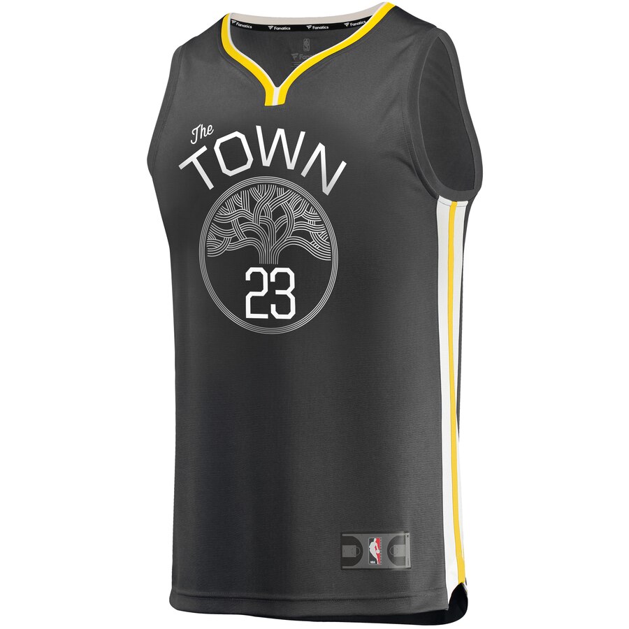Alternative view of Draymond Green Golden State Warriors Fanatics Branded Youth Fast Break Replica Jersey Black - Statement Edition