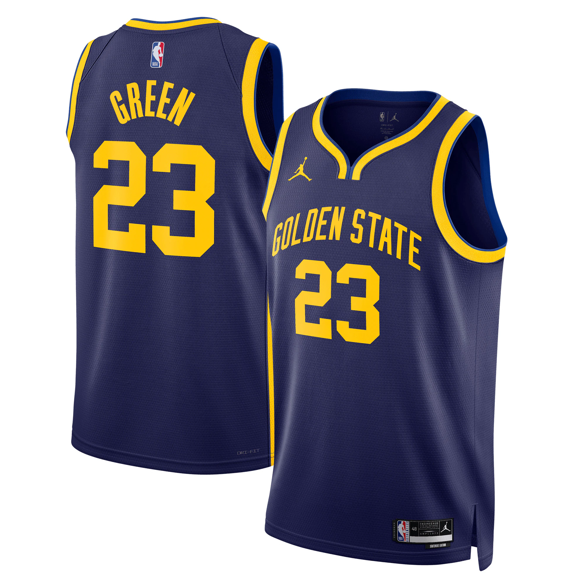Alternative view of Draymond Green Golden State Warriors Jordan Brand Unisex Swingman Jersey – Statement Edition – Navy