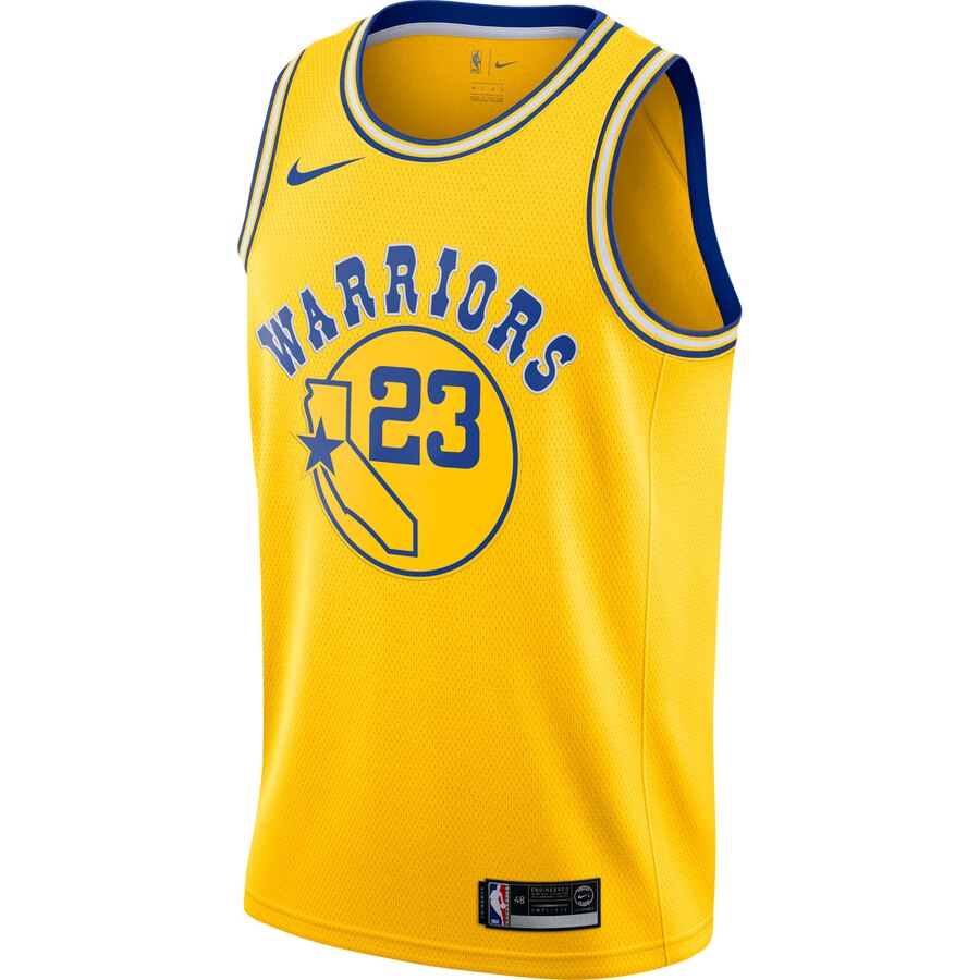 Alternative view of Draymond Green Golden State Warriors Nike Hardwood Classics Swingman Jersey - Gold