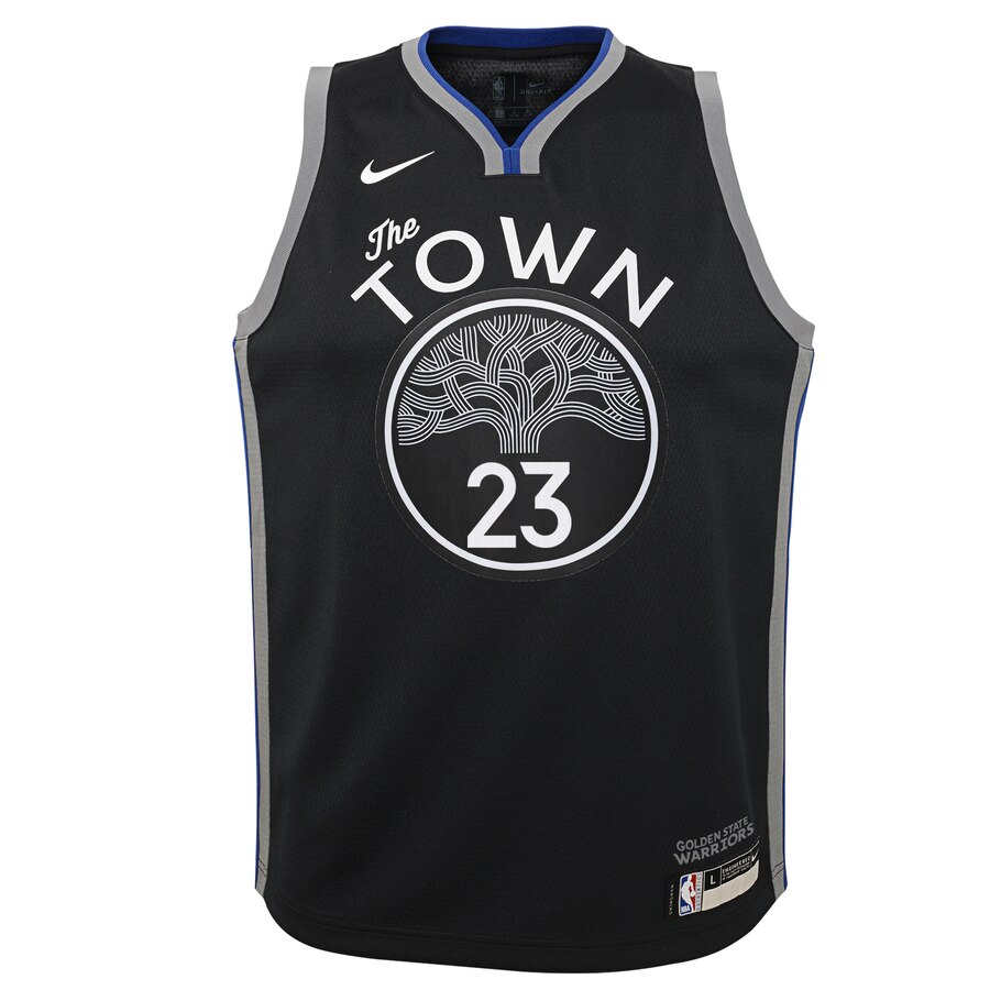 Alternative view of Draymond Green Golden State Warriors Youth Swingman Jersey Black - City Edition