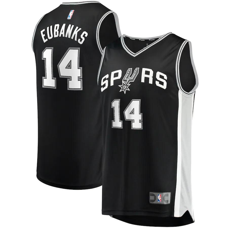 Drew Eubanks San Antonio Spurs Fanatics Branded Fast Break Replica Player Jersey - Icon Edition - Black