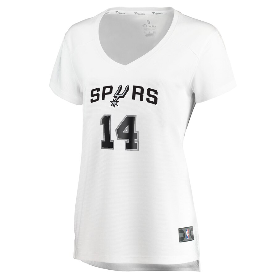 Alternative view of Drew Eubanks San Antonio Spurs Fanatics Branded Women's Fast Break Replica Player Jersey - Association Edition - White
