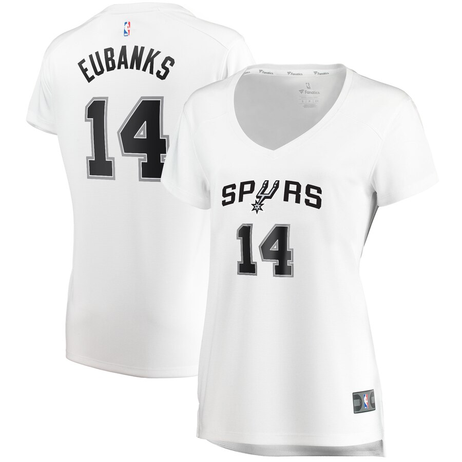 Drew Eubanks San Antonio Spurs Fanatics Branded Women's Fast Break Replica Player Jersey - Association Edition - White