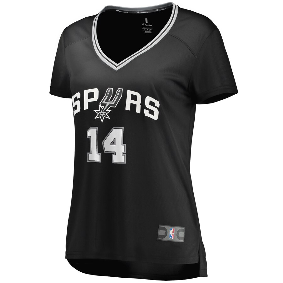 Alternative view of Drew Eubanks San Antonio Spurs Fanatics Branded Women's Fast Break Replica Player Jersey - Icon Edition - Black
