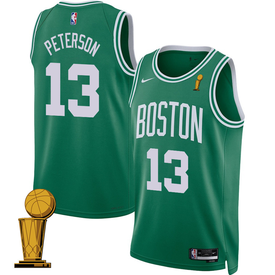 Drew Peterson 13 Boston Celtics 2024 FINALS CHAMPIONS Jersey - Icon Edition - Kelly Green - JS411
