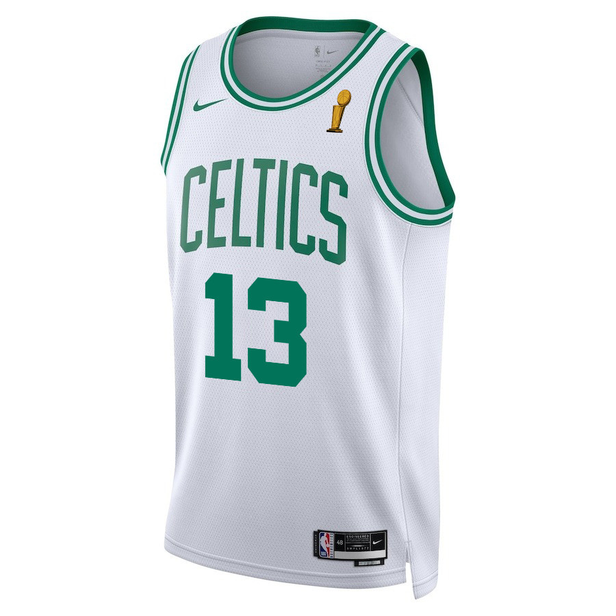 Alternative view of Drew Peterson 13 Boston Celtics 2024 FINALS CHAMPIONS Swingman Jersey - Association Edition - White - JS164
