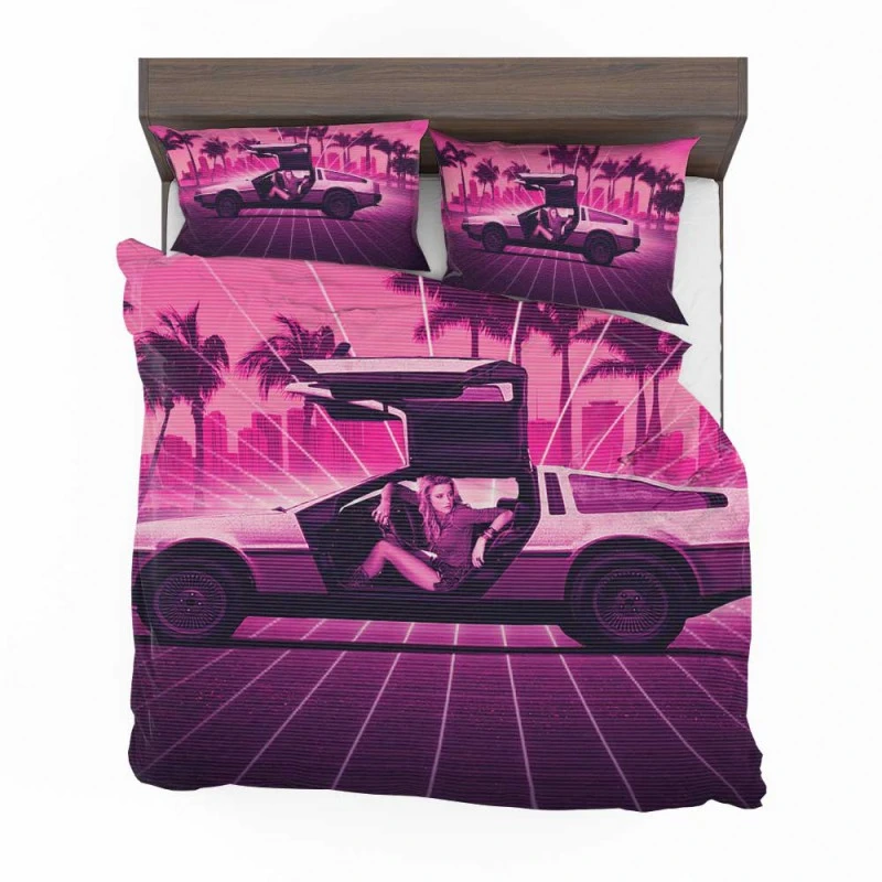 Alternative view of Drive Angry Movie Amber Heard DeLorean Car Bedding Set - Custom Bedding Set