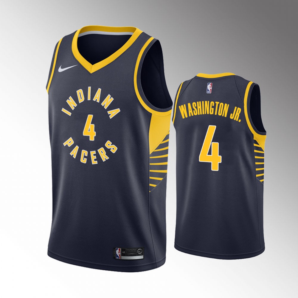 Duane Washington Jr. Indiana Pacers 2021 Icon Edition Navy 2021 Nba Draft Jersey
