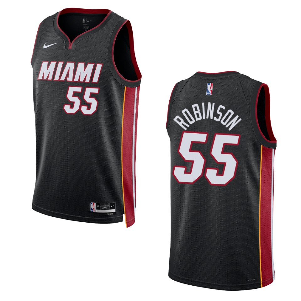Duncan Robinson Black Icon Edition 2022-23 Miami Heat Swingman Jersey
