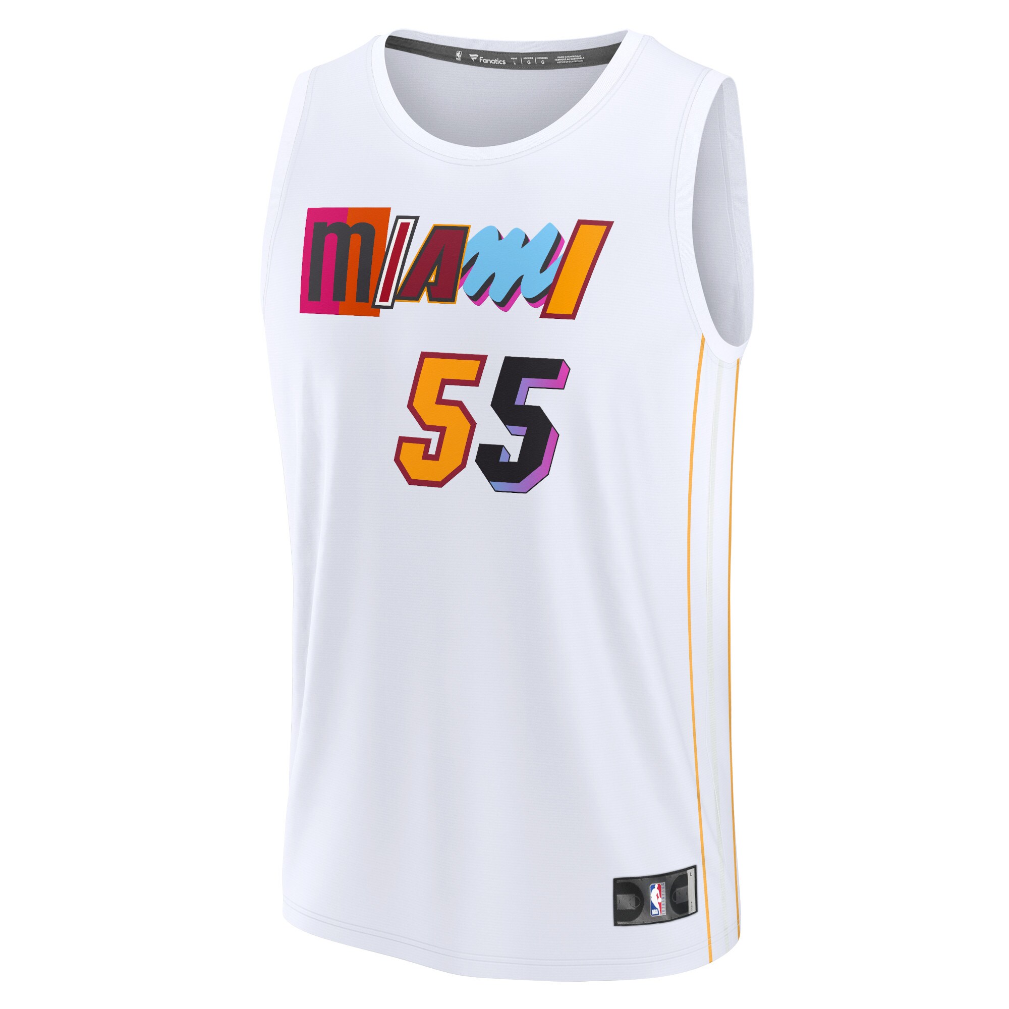Alternative view of Duncan Robinson Miami Heat Fanatics Branded 2022/23 Fastbreak Jersey - City Edition - White