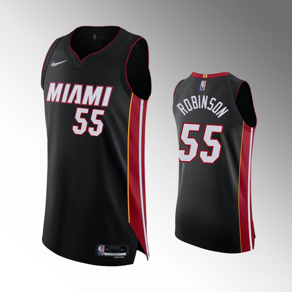 Duncan Robinson Miami Heat Icon Edition Black Authentic Jersey 2021-22