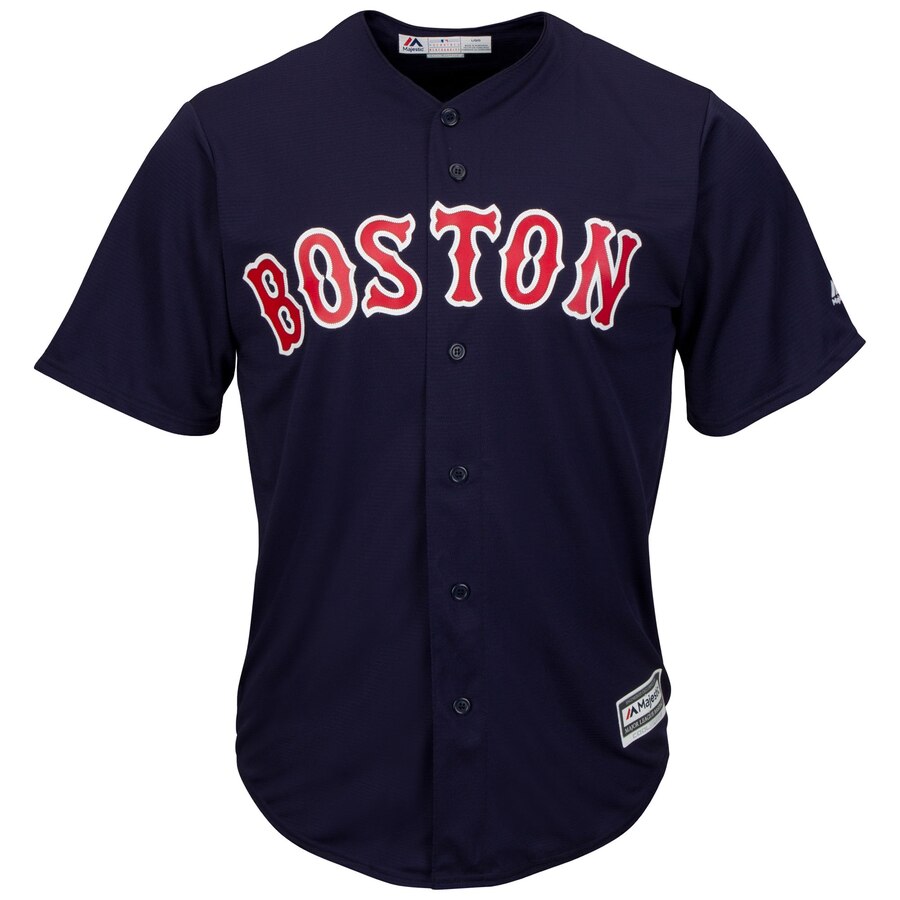 Alternative view of Dustin Pedroia Boston Red Sox Majestic Big And Tall Alternate Cool Base Replica Player Jersey - Navy