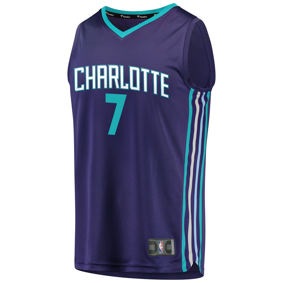 Alternative view of Dwayne Bacon Charlotte Hornets Fanatics Branded Fast Break Replica Player Jersey - Statement Edition - Purple
