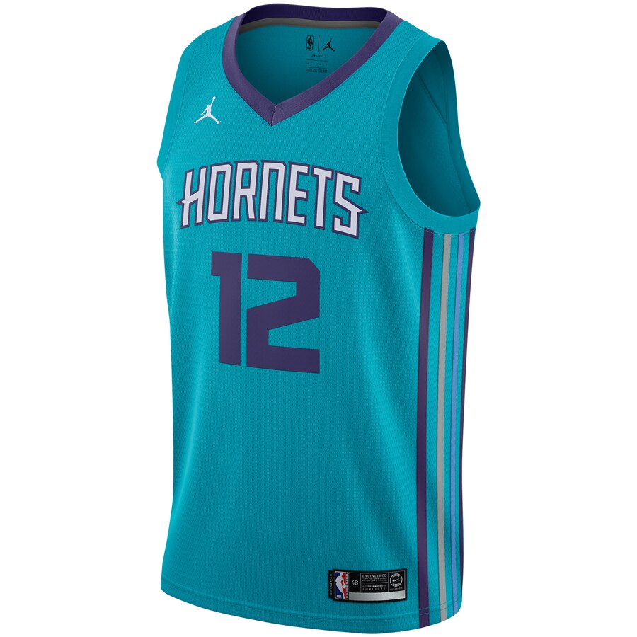 Alternative view of Dwight Howard Charlotte Hornets Jordan Brand Swingman Jersey - Icon Edition - Teal