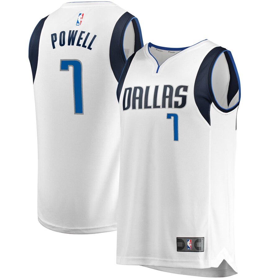 Dwight Powell Dallas Mavericks Fanatics Branded Youth Fast Break Replica Player Jersey - Association Edition - White