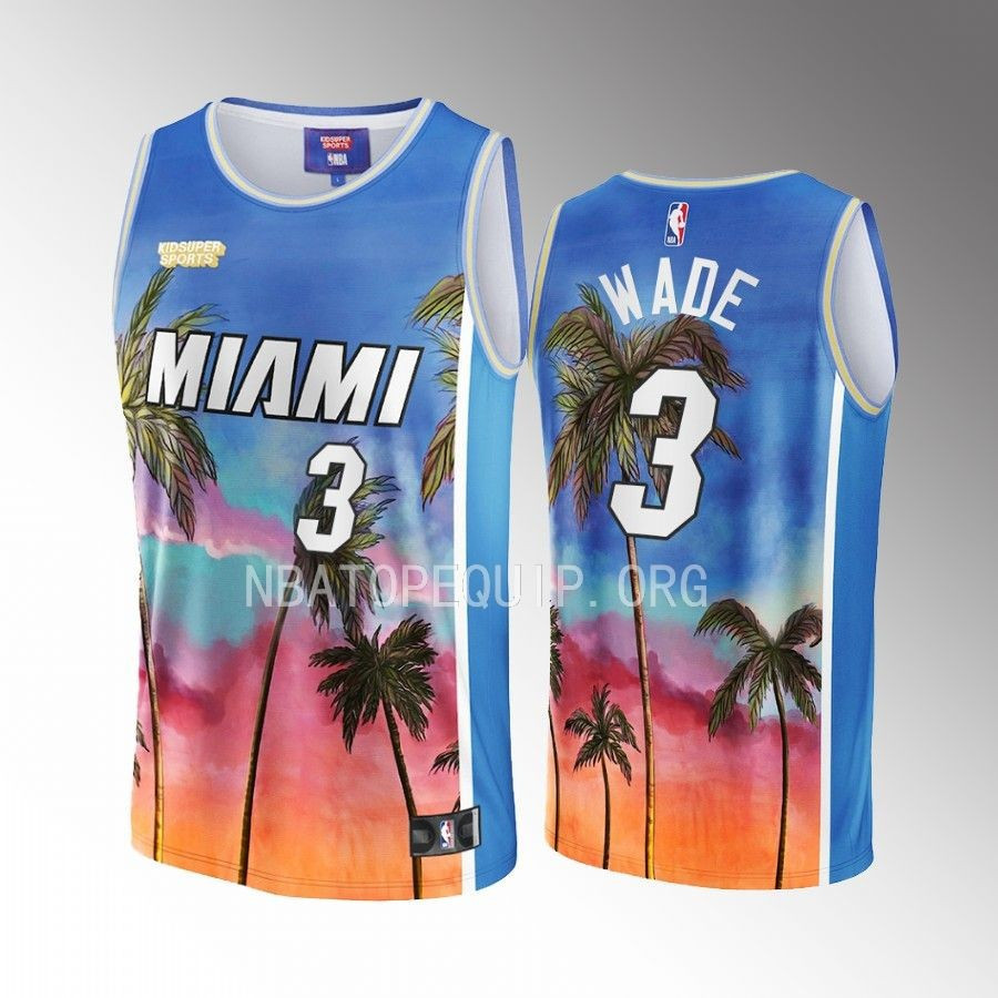 Dwyane Wade 3 Miami Heat NBA & KidSuper Studios Unisex Hometown Jersey - JS877 