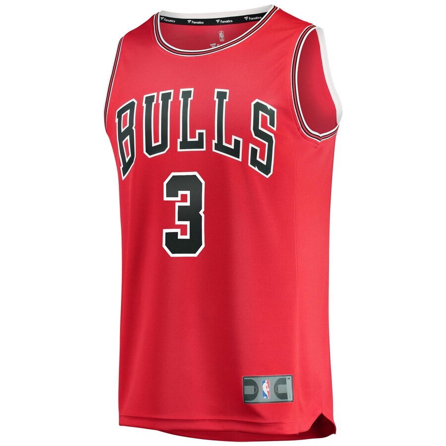 Alternative view of Dwyane Wade Chicago Bulls Fanatics Branded Youth Fast Break Replica Jersey Red - Icon Edition