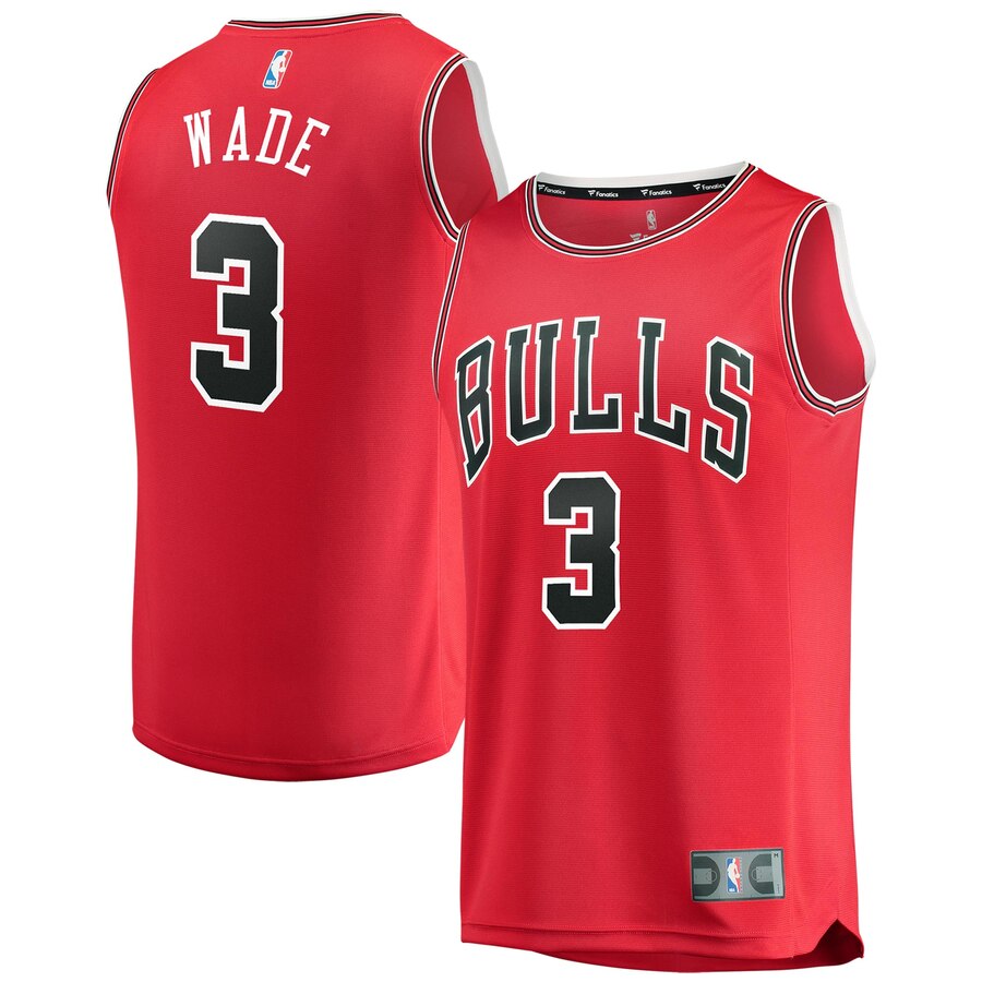 Dwyane Wade Chicago Bulls Fanatics Branded Youth Fast Break Replica Jersey Red - Icon Edition