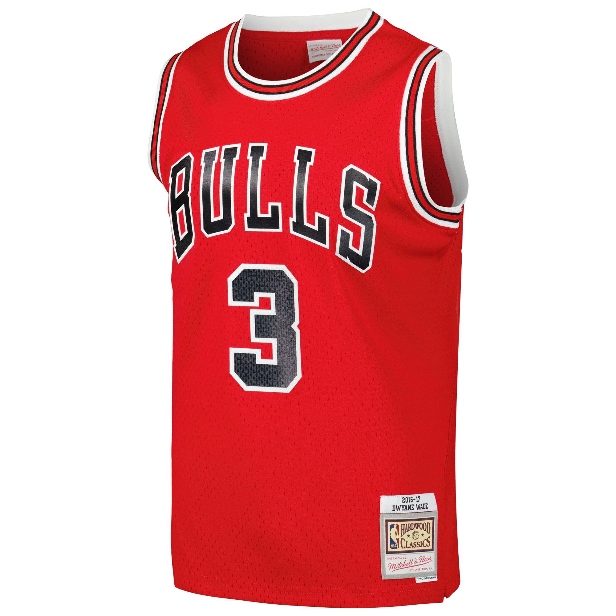 Alternative view of Dwyane Wade Chicago Bulls Mitchell & Ness 2016/17 Hardwood Classics Swingman Jersey - Red