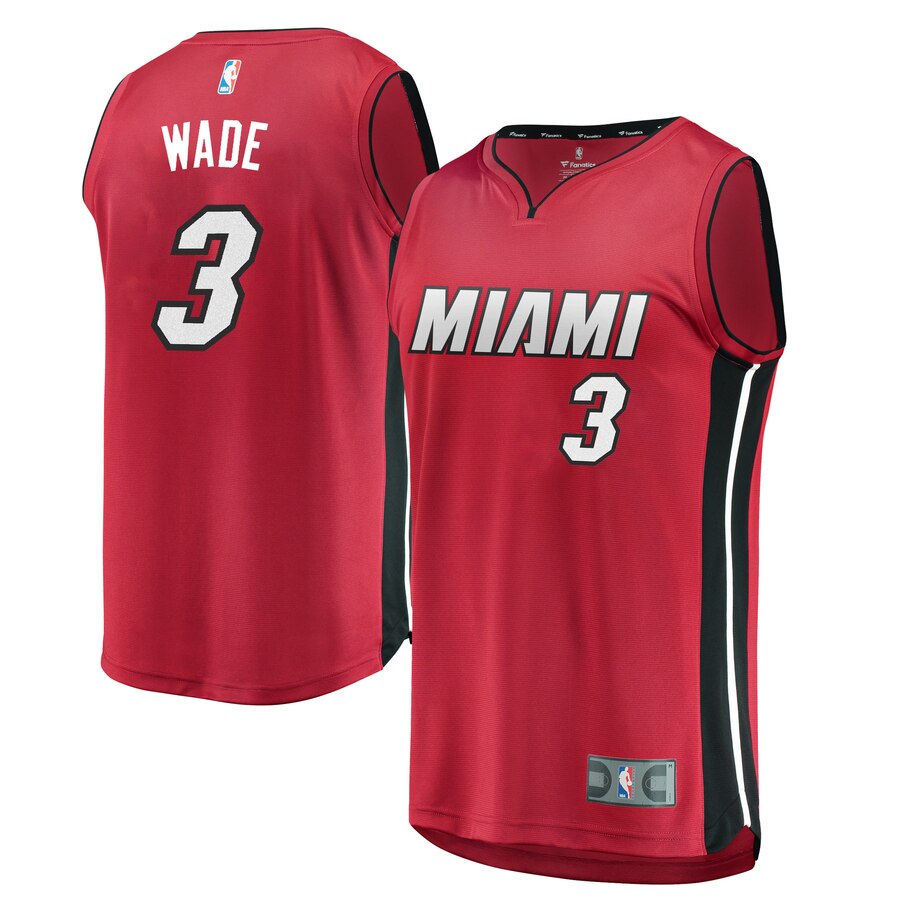 Dwyane Wade Miami Heat Fanatics Branded Fast Break Alternate Jersey Red - Statement Edition