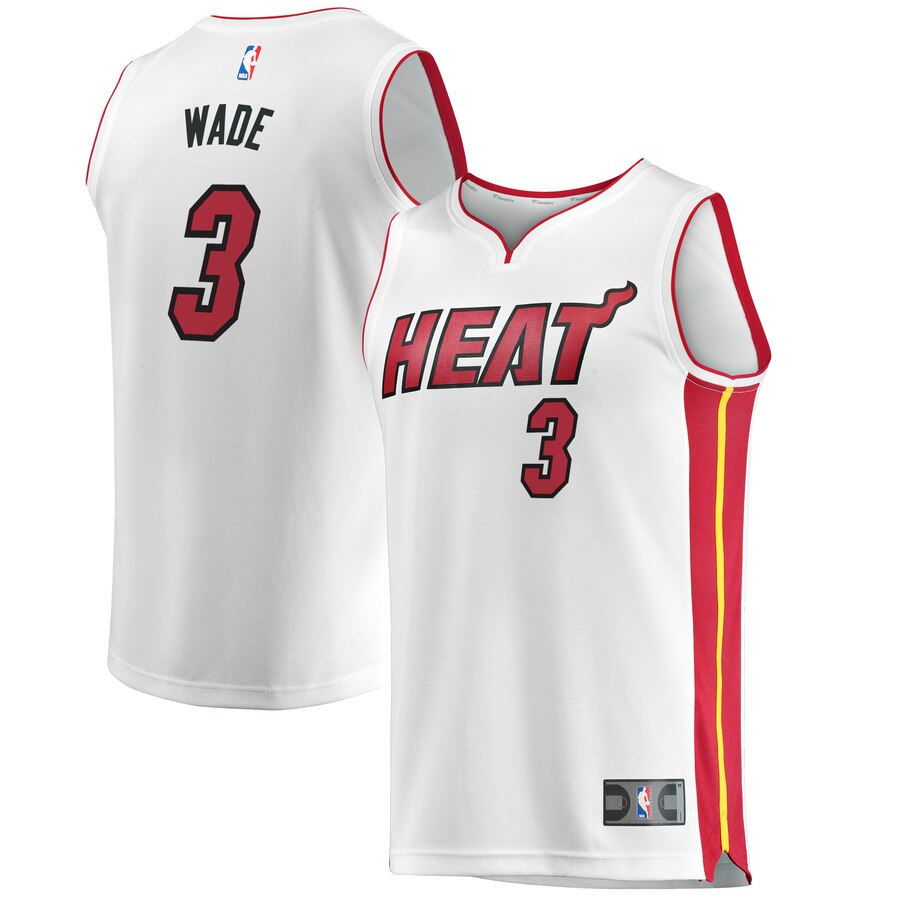 Dwyane Wade Miami Heat Fanatics Branded Fast Break Home Jersey White - Association Edition