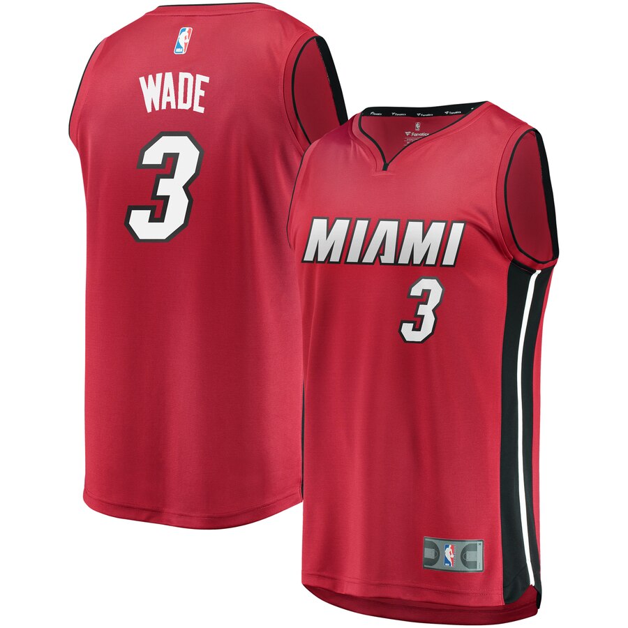 Dwyane Wade Miami Heat Fanatics Branded Fast Break Replica Jersey Red - Statement Edition