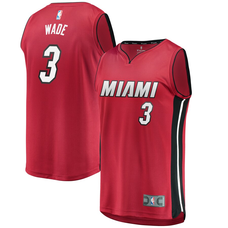 Dwyane Wade Miami Heat Fanatics Branded Youth Fast Break Jersey - Statement Edition - Red