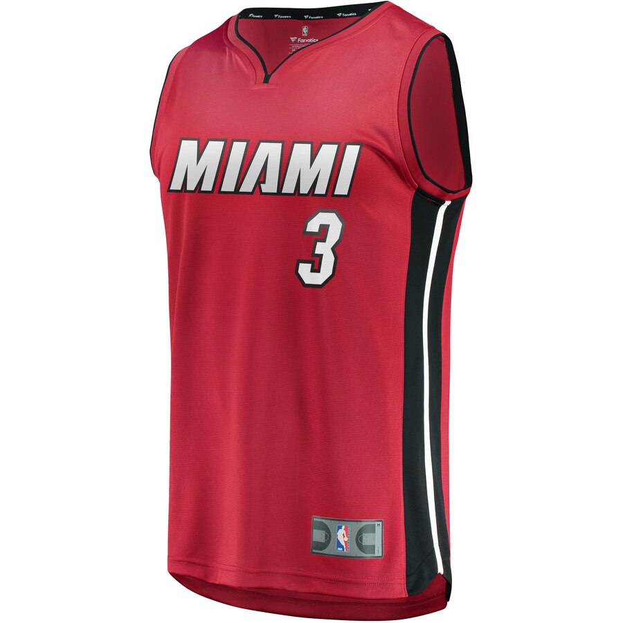 Alternative view of Dwyane Wade Miami Heat Fanatics Branded Youth Fast Break Jersey - Statement Edition - Red
