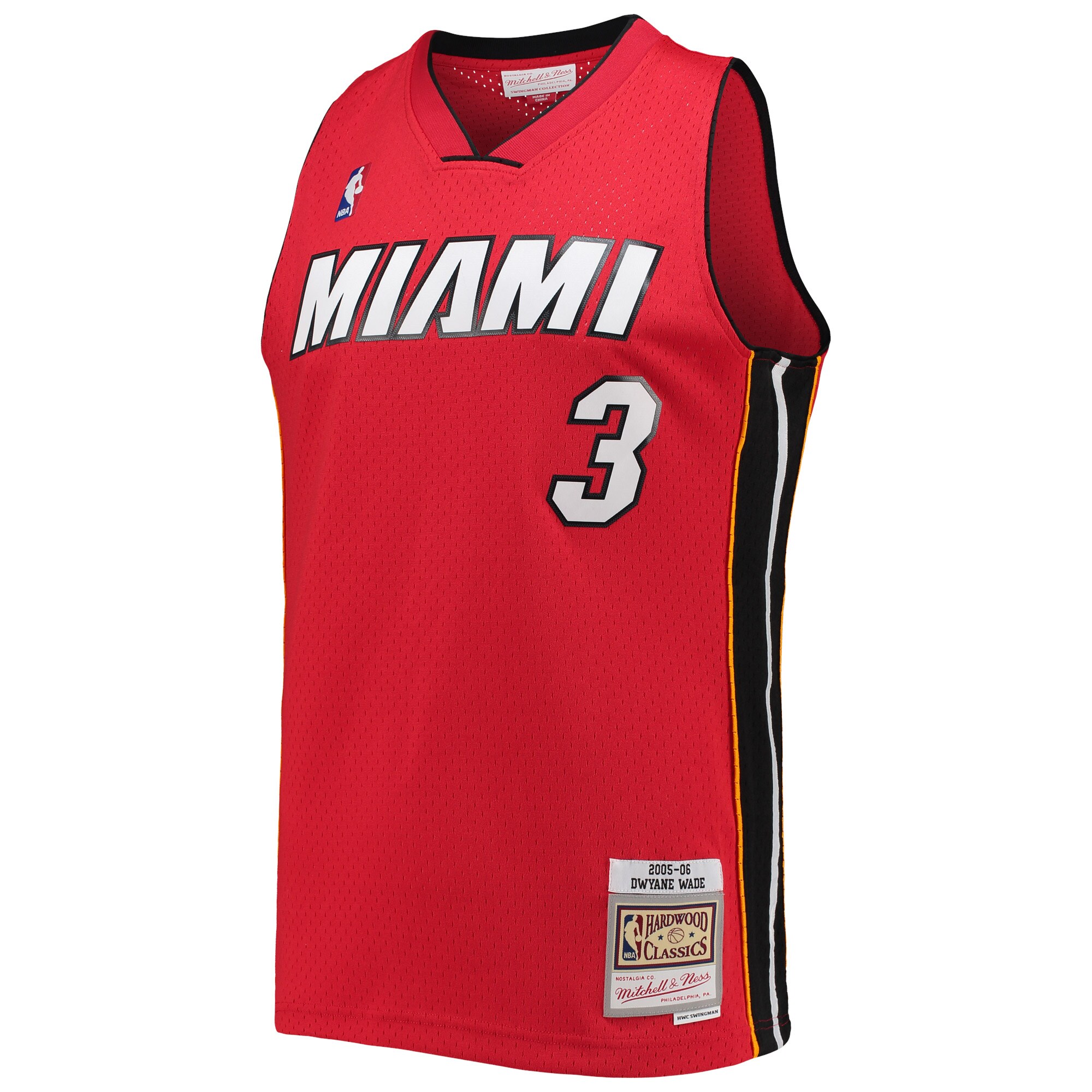 Alternative view of Dwyane Wade Miami Heat Mitchell & Ness Big & Tall Hardwood Classics 2005/06 Swingman Jersey - Red