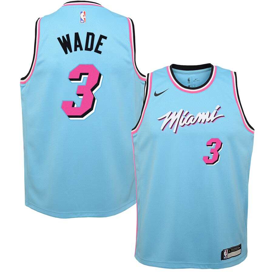 Dwyane Wade Miami Heat Youth Swingman Jersey Blue - City Edition
